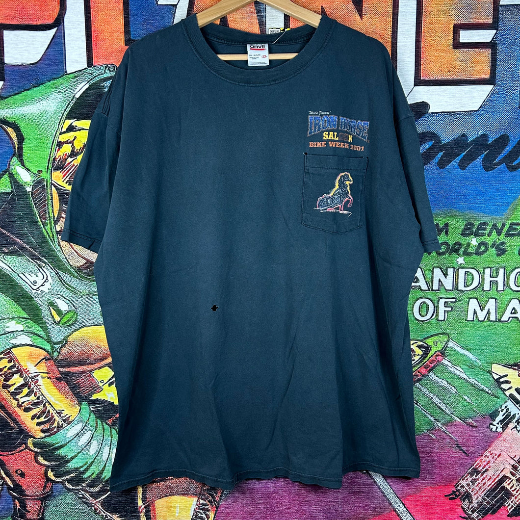 Y2K Iron Horse Biker Tee Size 2XL