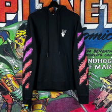 Load image into Gallery viewer, Off-White Marker Slim Hoodie Black Fuchsia Size L
