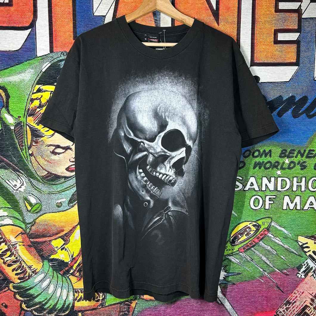 Y2K Ghost Rider Skull Tee Size Large