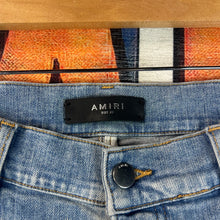 Load image into Gallery viewer, Amiri Leather Patch Jeans Size 33”
