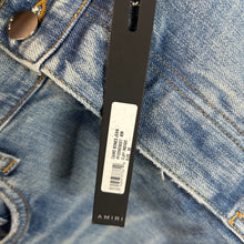 Load image into Gallery viewer, NWT Amiri Clay Indigo Camo Bone Jeans Size 30”
