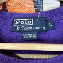 Load image into Gallery viewer, Polo Ralph Lauren Stripped Purple Tee Size Large
