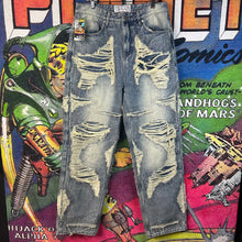 Load image into Gallery viewer, Vale Distressed Denim Size 32”

