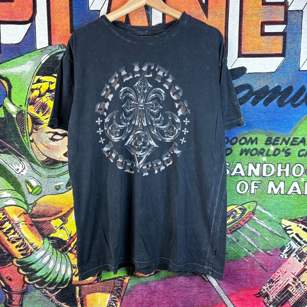 Y2K Affliction Live Fast Distressed Tee Size XL