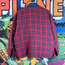 Load image into Gallery viewer, Vintage 80s Breaker Blue Jeans Denim Flannel Jacket Size Medium
