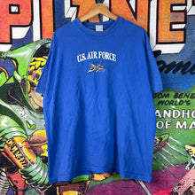 Load image into Gallery viewer, Y2K U.S. Air Force 3D Embroidered Fighter Jet Tee Size XL

