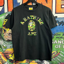 Load image into Gallery viewer, Bape College Style Tee Green Camo Tee Size Small
