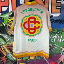 Load image into Gallery viewer, Casablanca Rainbow Silk Button Up Shirt Size Small
