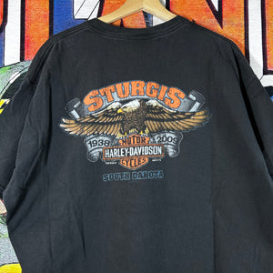Harley Davidson 2009 Sturgis Skull Head W/ Wings Tee Size 2XL