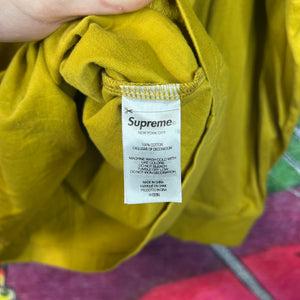 Supreme Gold Box Logo Long Sleeve Tee Size Large