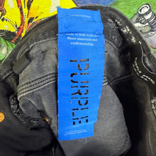 Load image into Gallery viewer, Purple Brand Paint Splatter Jeans Size 31”
