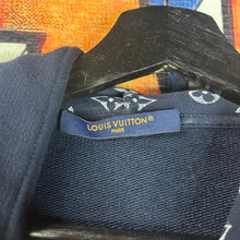 Load image into Gallery viewer, Louis Vuitton Navy Monogram Hoodie Size Small
