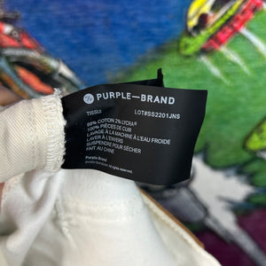 Purple Brand Painted White Denim Size 36”