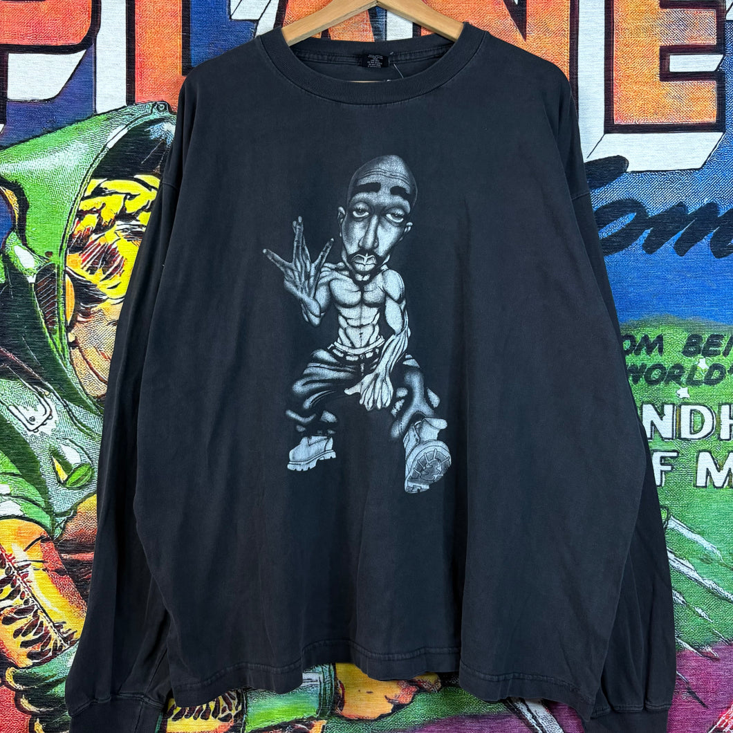Y2K Tupac Caricature Graphic Tee Size 2XL
