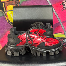 Load image into Gallery viewer, Prada Cloudbust Thunder Knit Sneakers Scarlet Size 10.5
