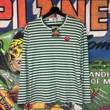 Load image into Gallery viewer, Comme Des Garçons PLAY Striped Long Sleeve Tee Size Medium
