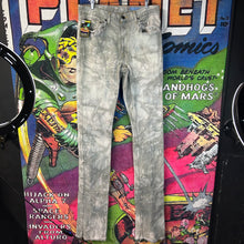 Load image into Gallery viewer, Vale Lives Forever Washed Stacked Jeans Size 34”
