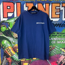 Load image into Gallery viewer, Palm Angels Logo Tee Blue Size Large
