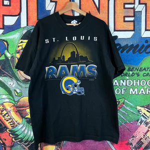 Vintage 90s Salem NFL St. Louis Rams Graphic Tee Size XL