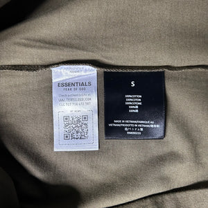 Fear Of God Essentials Oversized Jersey Logo Tee Olive Size S