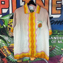 Load image into Gallery viewer, Casablanca Rainbow Silk Button Up Shirt Size Small
