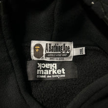 Load image into Gallery viewer, BAPE Comme des Garcons Black Market Shark Pullover Hoodie Size 2XL
