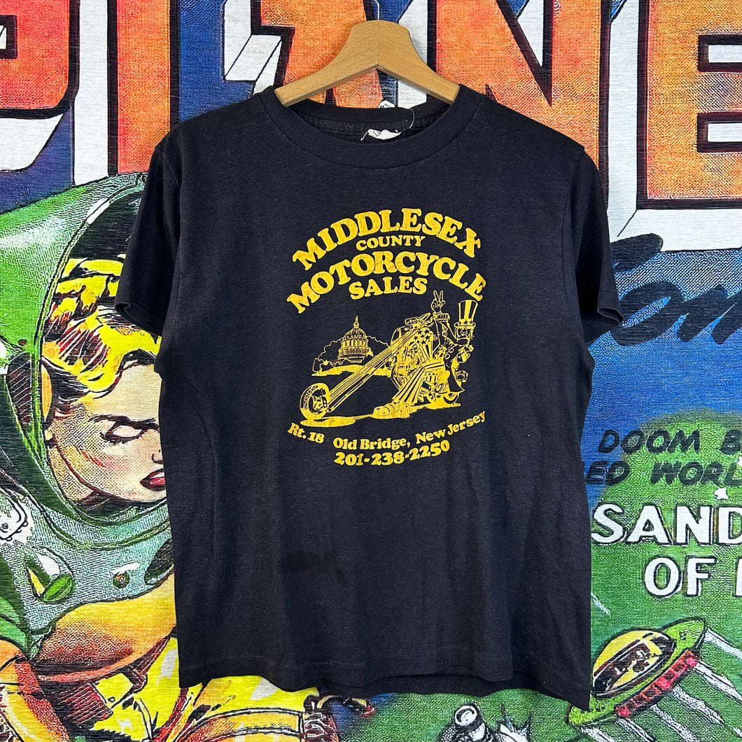 Vintage 80s Harley Davidson Middlesex Tee Size Medium