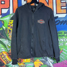 Load image into Gallery viewer, Vintage Y2K Harley Davidson Blank Zip Up Hoodie Size Medium
