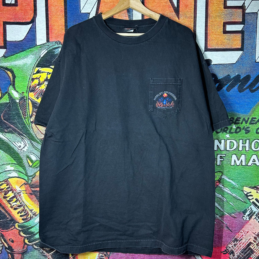 Y2K Harley Davidson Mobile Alabama Pocket Tee Size 2XL