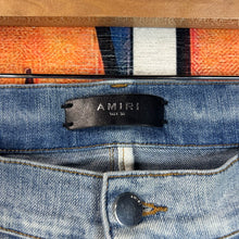 Load image into Gallery viewer, Amiri Rainbow Patch Thrash Jeans Size 38”
