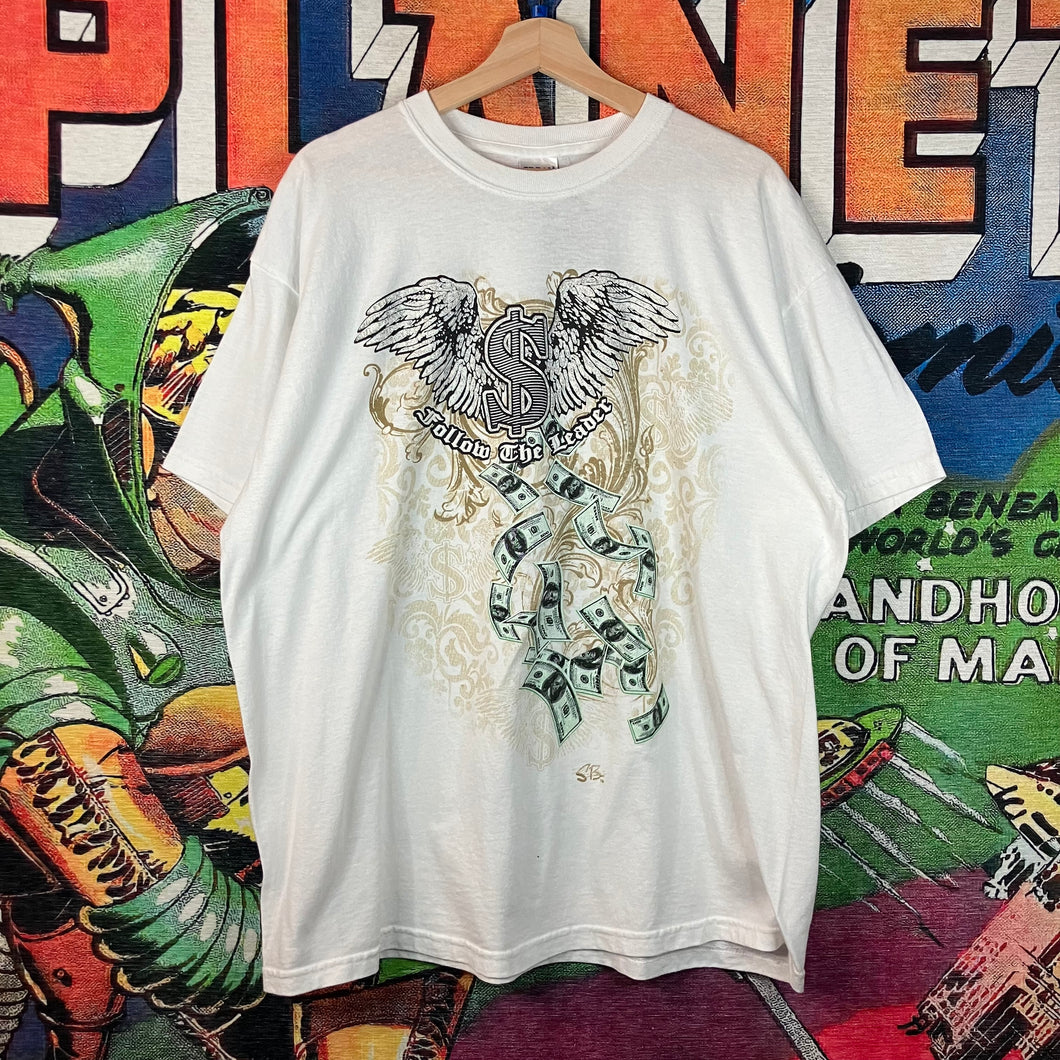 Y2K Grunge Wings Cash ‘Follow The Leader’ Tee Size XL