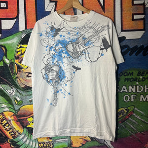 Y2K Fifth Sun Guitar Barbed Wire Tee Size Large