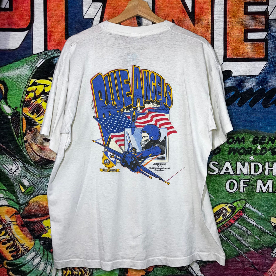 Vintage 90s Blue Angels Tee Size XL