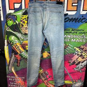 Amiri Rainbow Patch Thrash Jeans Size 38”