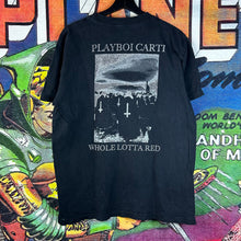Load image into Gallery viewer, Playboi Carti Whole Lotta Red ‘Black Leather Devil’ Tee Size Large
