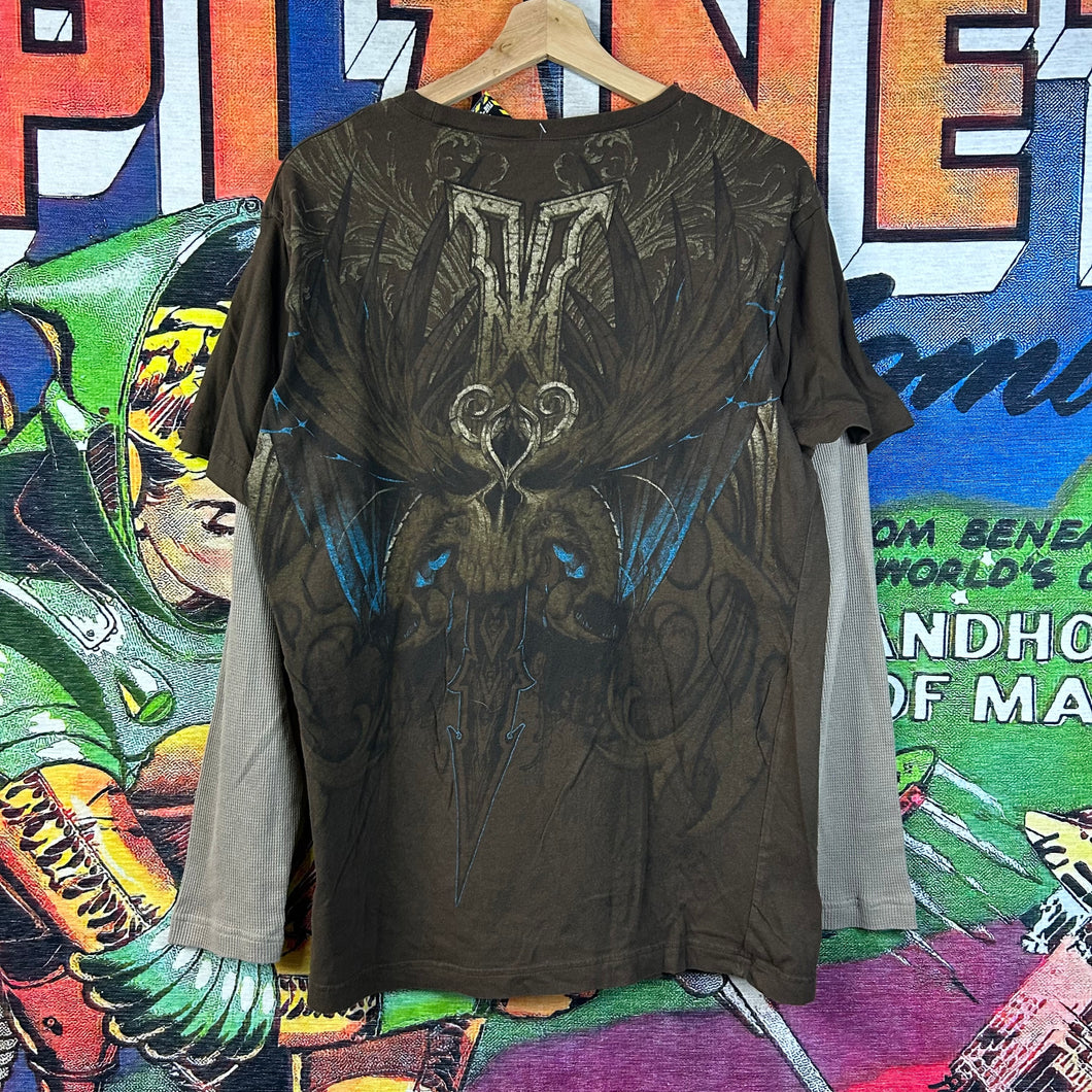 Y2K MMA Elite Double Layered Long Sleeve Tee Size Large