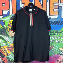 Load image into Gallery viewer, Burberry Contrast Tipped Cotton- Piqué Half-Zip Polo Shirt Size 2XL
