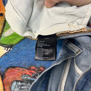 Amiri Rainbow Patch Thrash Jeans Size 38”