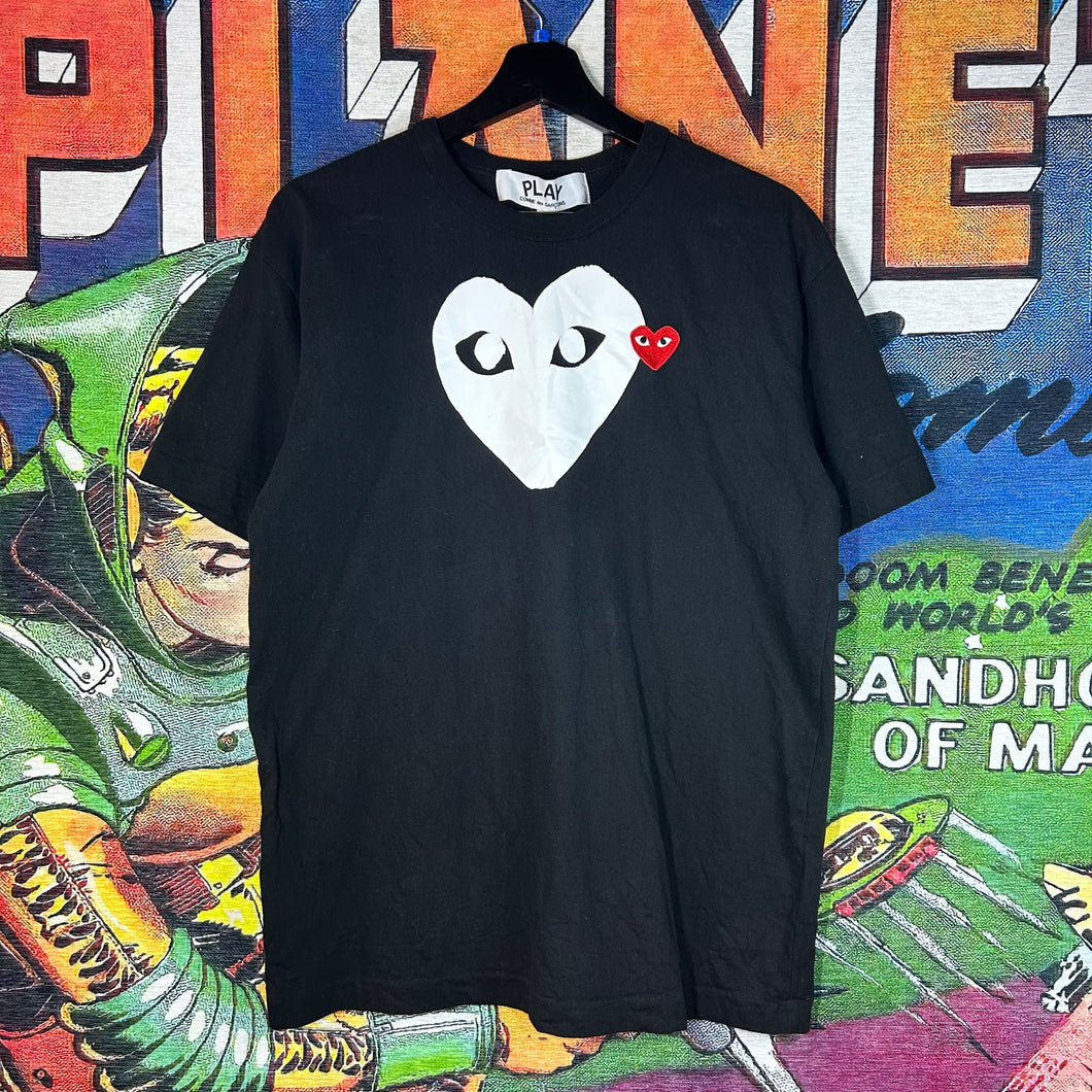 COMME des GARÇONS PLAY White Heart Logo Tee Size XL