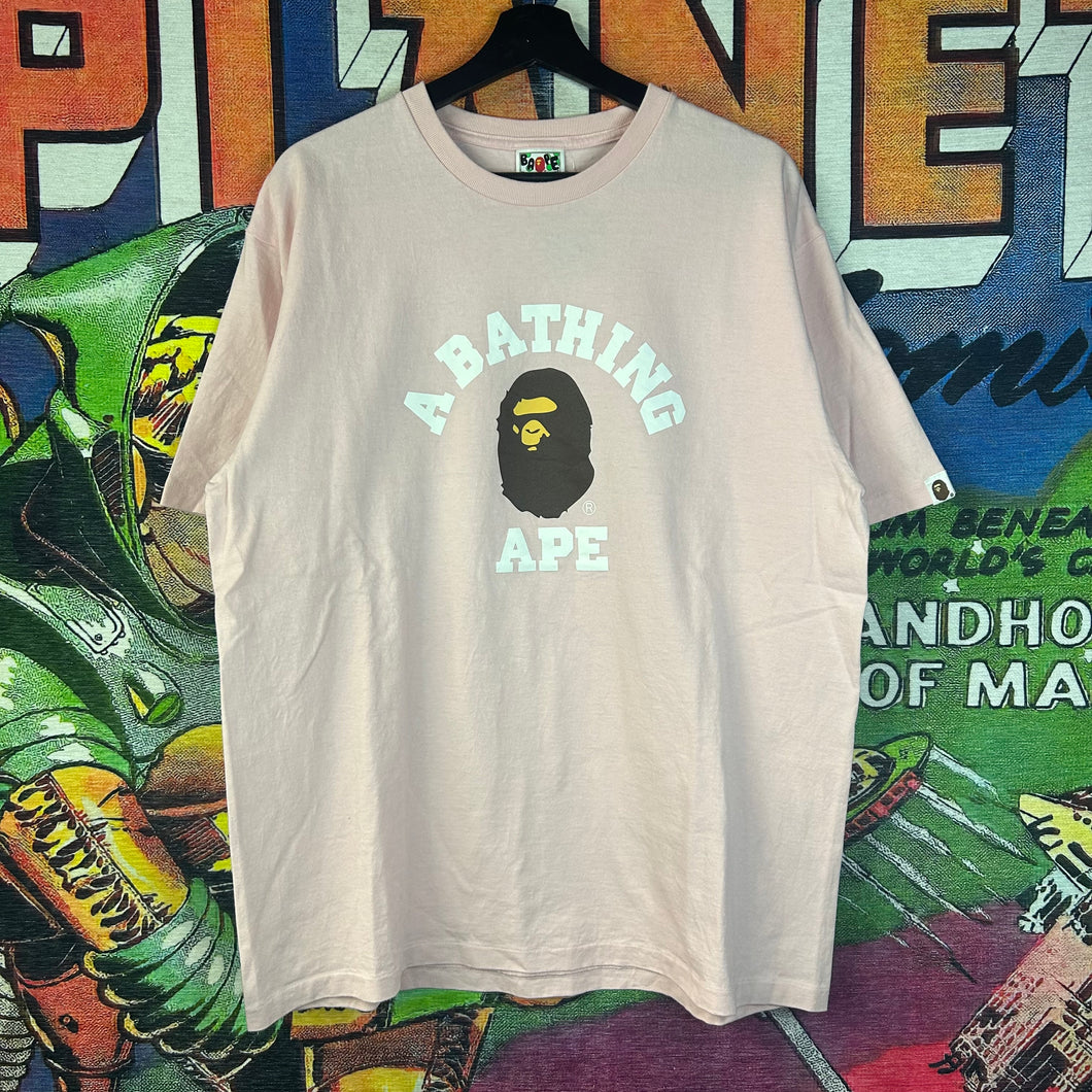 Bape ‘A Bathing Ape’ Pink Tee Size 2XL