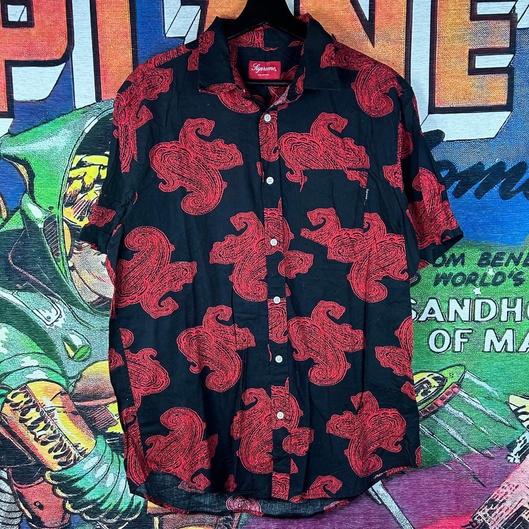 Supreme SS14 Paisley Button Up Shirt Size Large