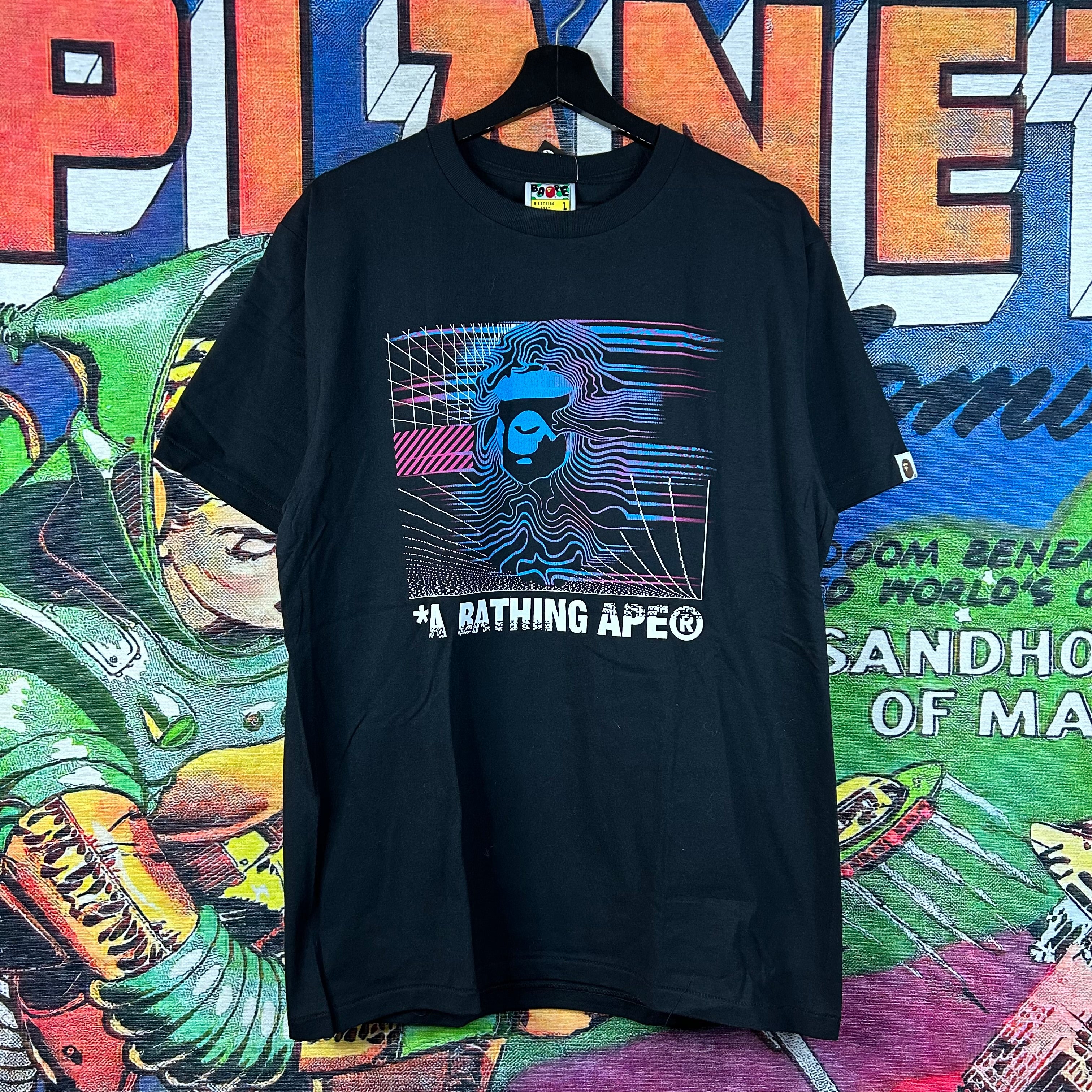 Bape Vaporwave Ape Head Tee Size Large – Area52houston