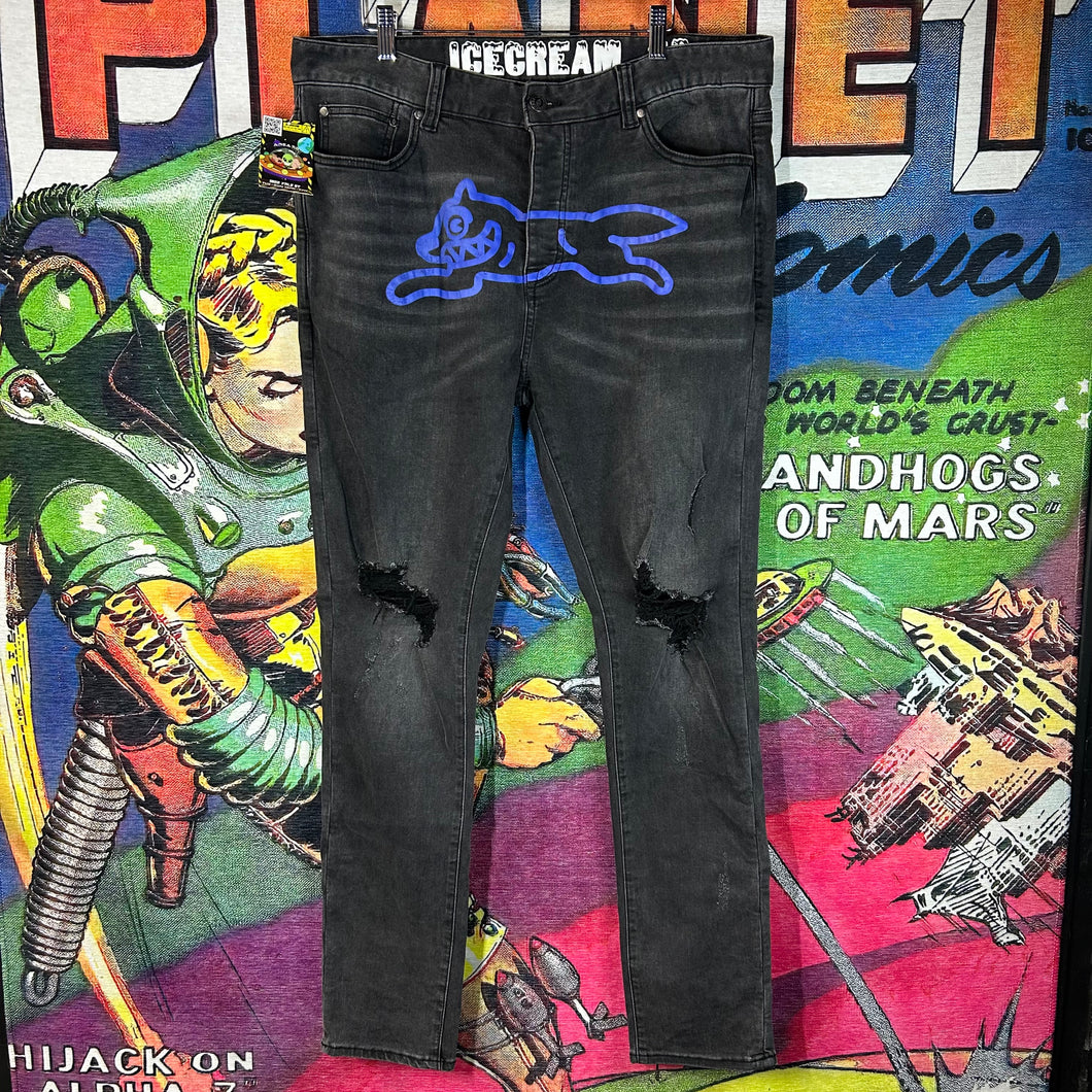 Icecream Running Dog Ripped Jeans Size 36”