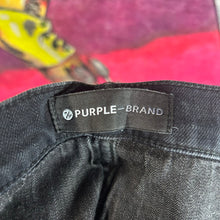 Load image into Gallery viewer, Purple Brand Black Skinny Jeans Size 33”
