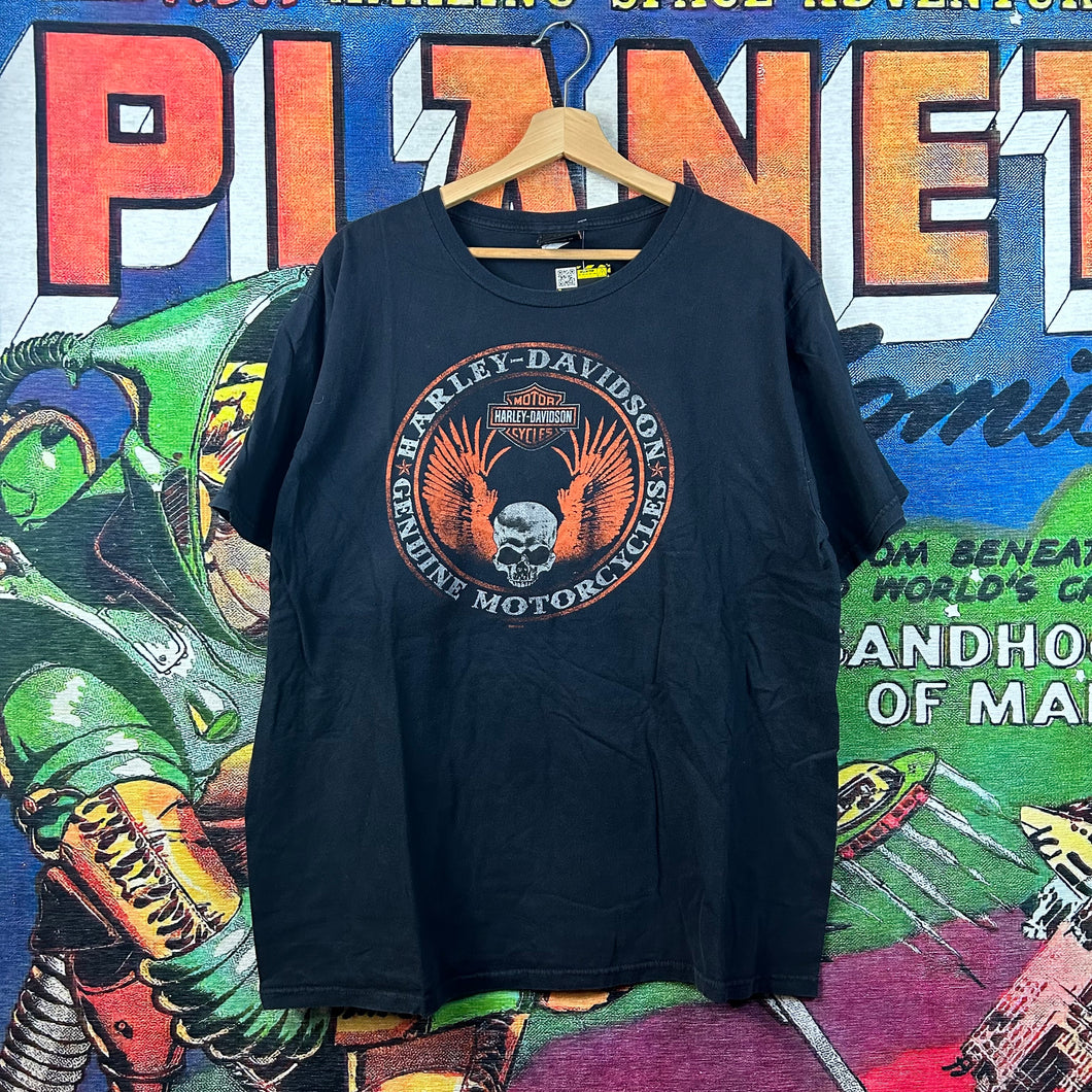 Harley Davidson Skull and Wings Tee Size XL