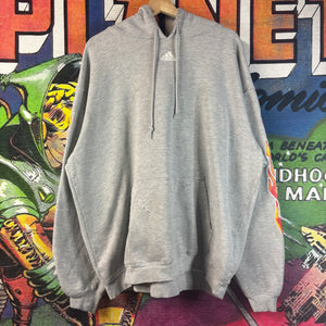 Vintage Gray Adidas Flames Hoodie Size XL