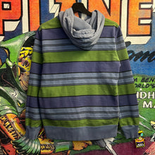 Load image into Gallery viewer, Supreme Striped Hooded Crewneck Size Small
