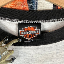 Load image into Gallery viewer, Vintage 90s 1998 Harley Davidson Chrome Logo Ringer Tee Size M
