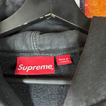 Load image into Gallery viewer, Supreme Classic Script Embroidered Black Hoodie Size L
