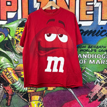 Load image into Gallery viewer, Y2K 2009 Red M&amp;M's Candy Character Face Tee Size XL
